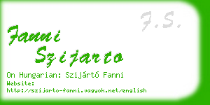 fanni szijarto business card
